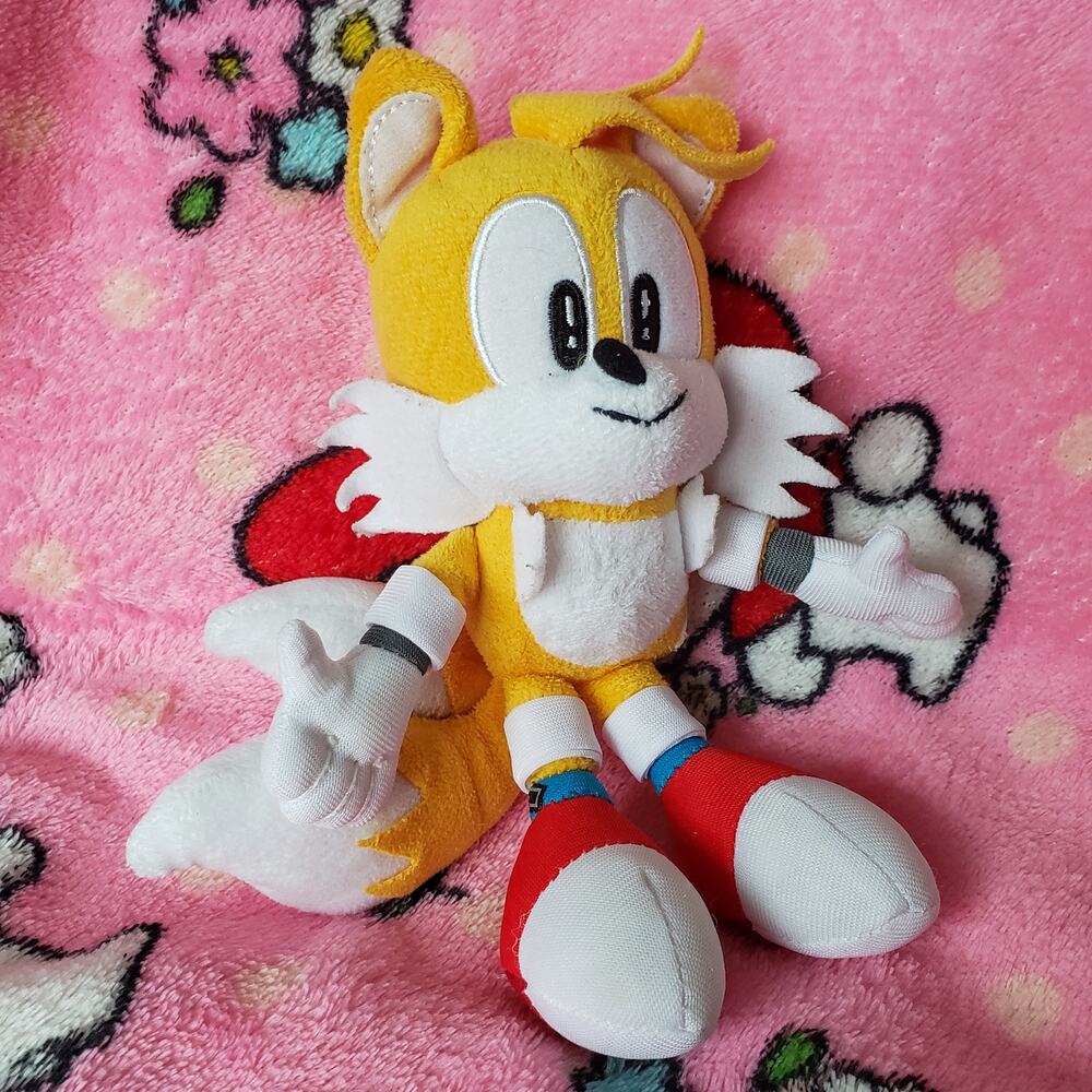 Jazwares Sonic The Hedgehog Classic Tails 8" Plush SEGA 20th Anniversary Rare